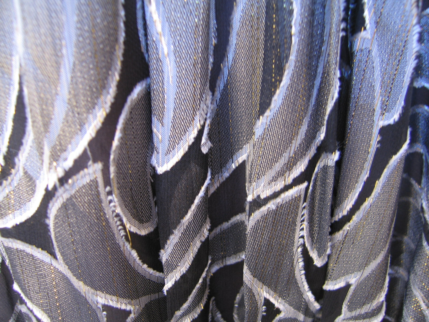 BCBG Maxazria Silk Sheer Grey Glitter Paisleys Novelty Dress Size 2