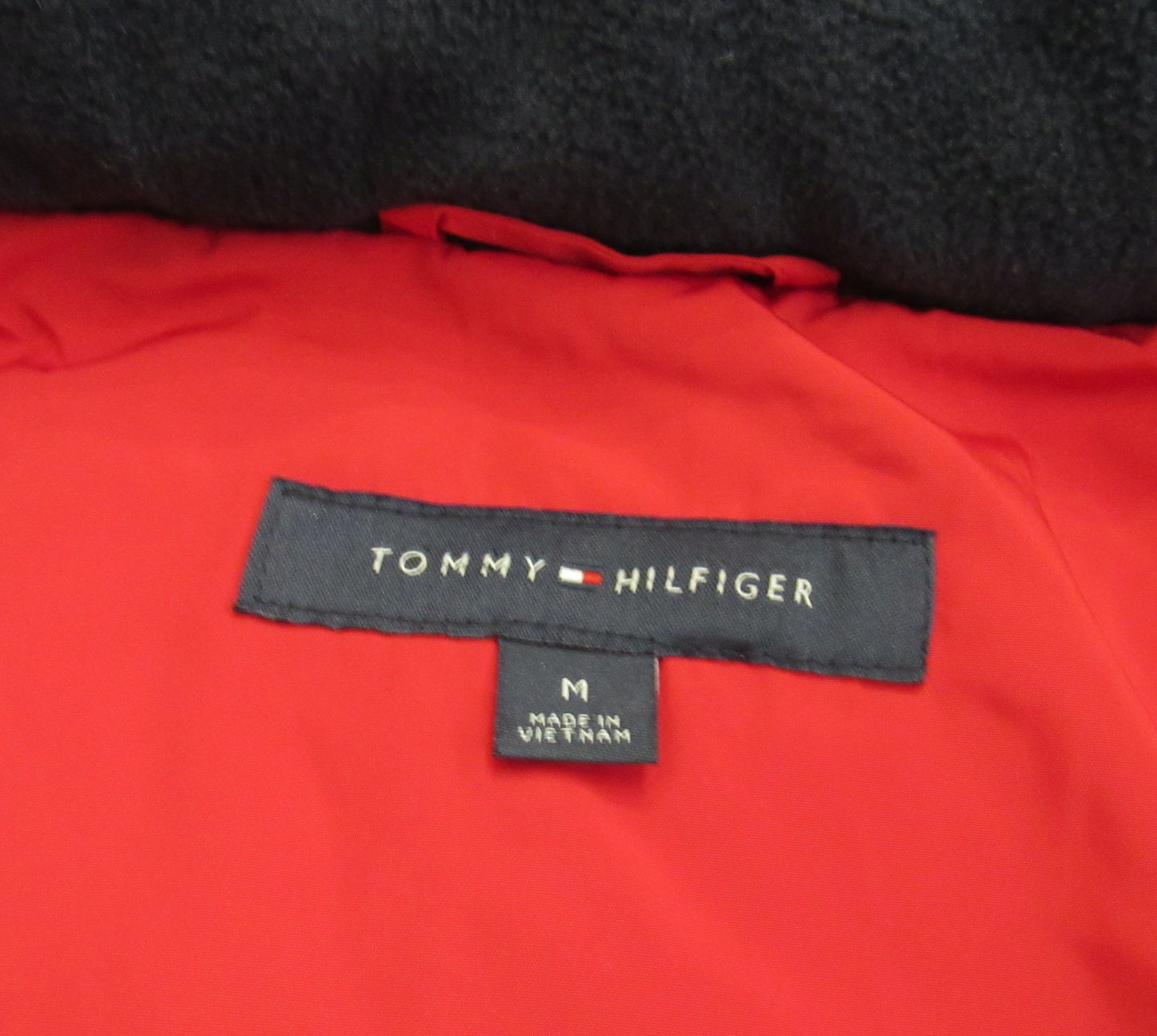 TOMMY HILFIGER Removable Faux Hoodie Puffy Ribbed Long Sleeve Zip Jacket Size M
