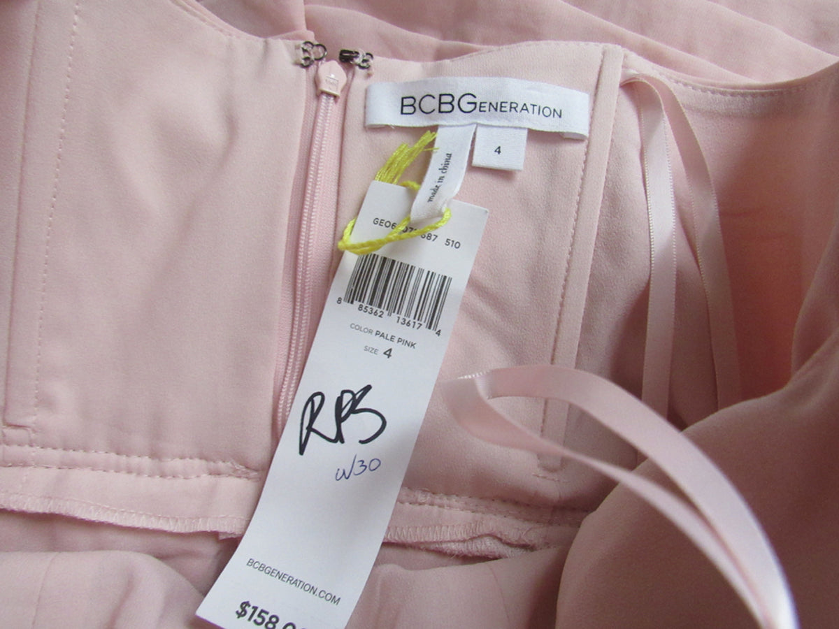 BCBGeneration Pleated Strapless Cocktail Night Out Dress