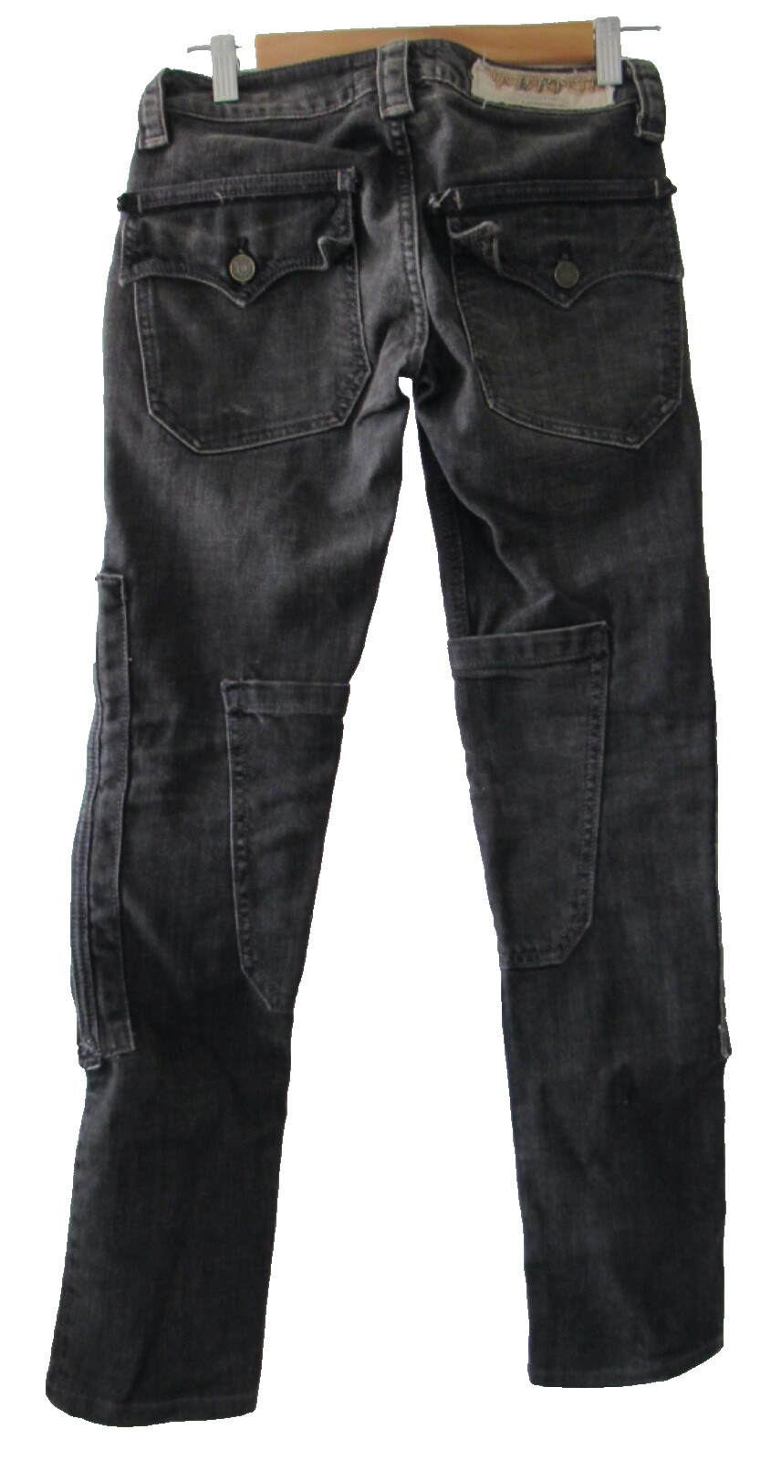 TAVERNITI SO JEANS By JIMMY Cargo Zip Flip Pocket Straight Jeans Size 24