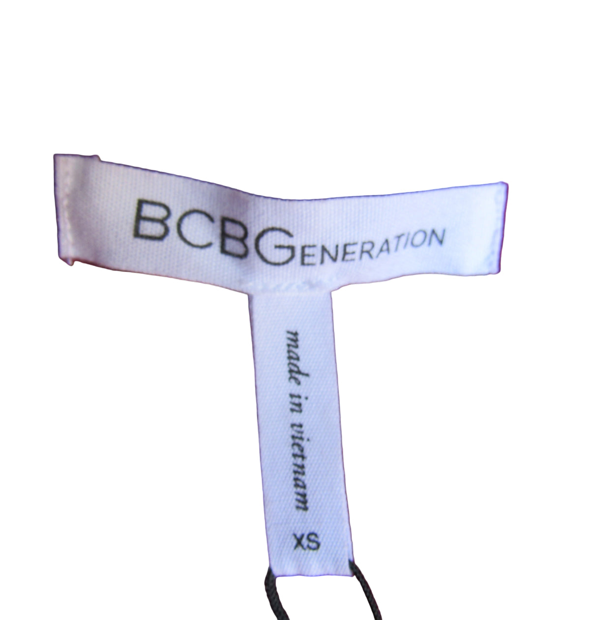 BCBGeneration Ruffle High V Neck A-Line Garnet Party Cocktail Dress