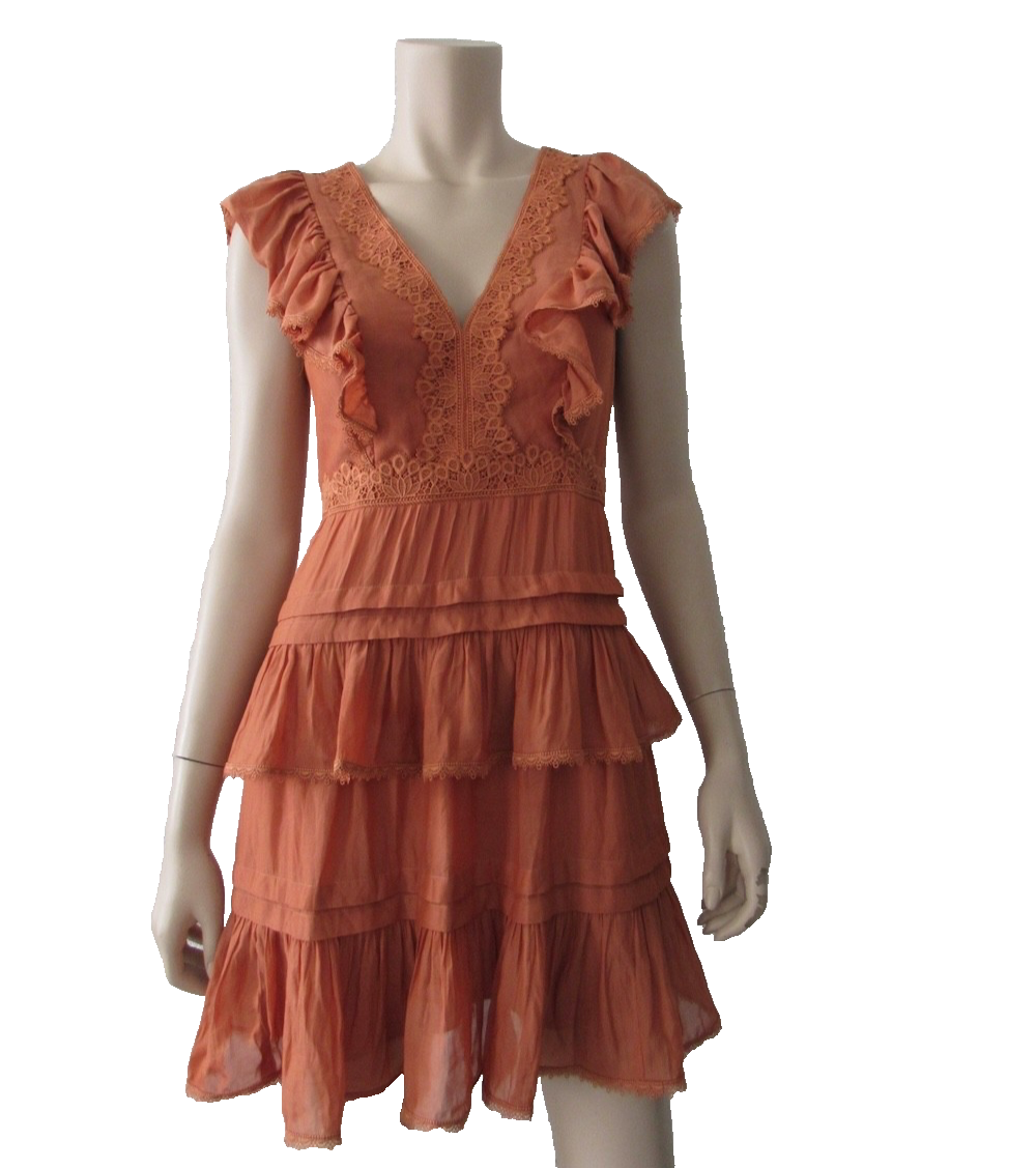 BCBGMAXAZRIA Frances Ruffle Mini Dress