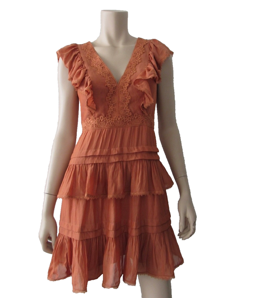 BCBGMAXAZRIA Frances Ruffle Mini Dress