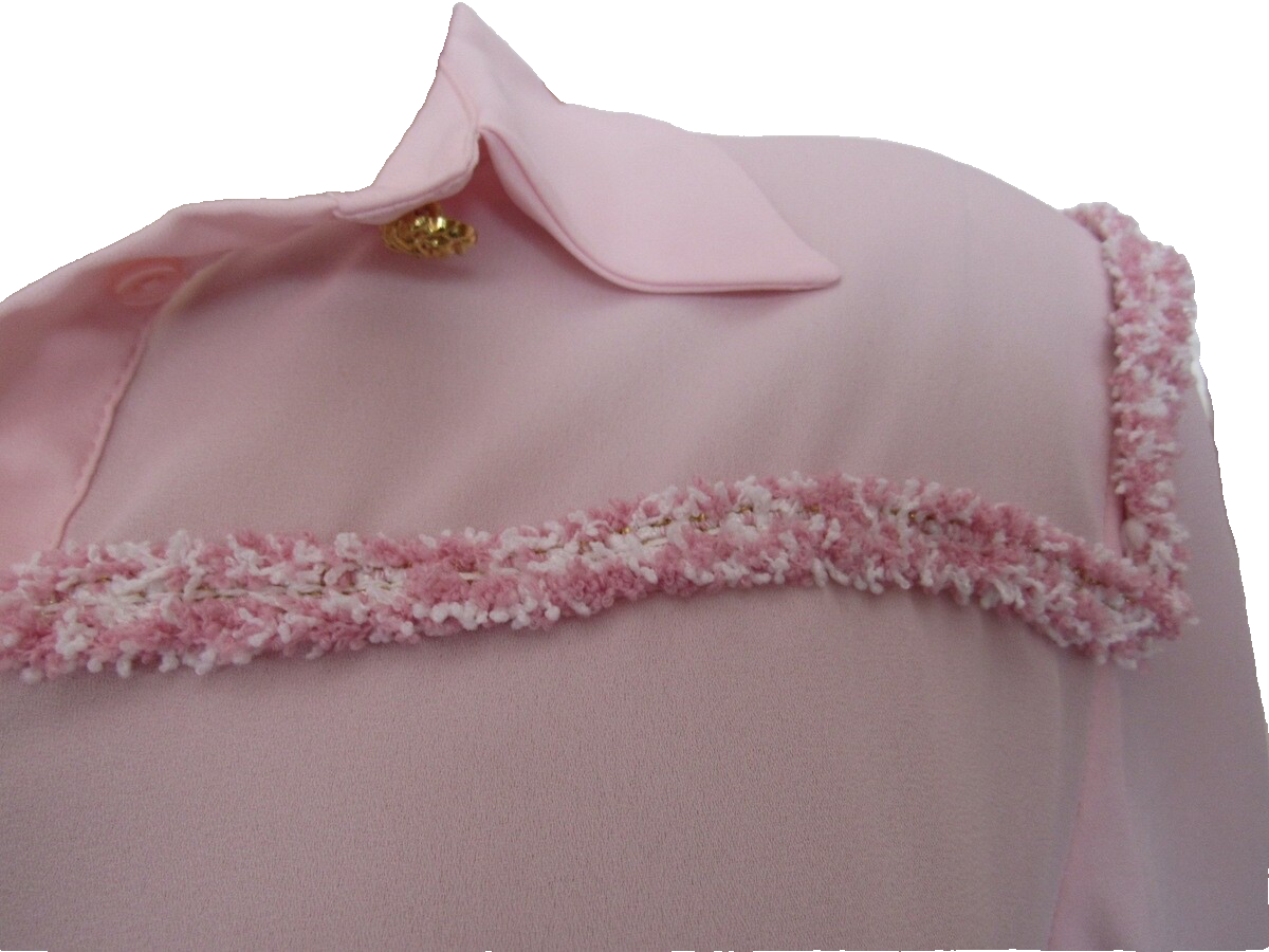 ZARA Long Sleeve Fringe Engrave Button Blouse Shirt Top