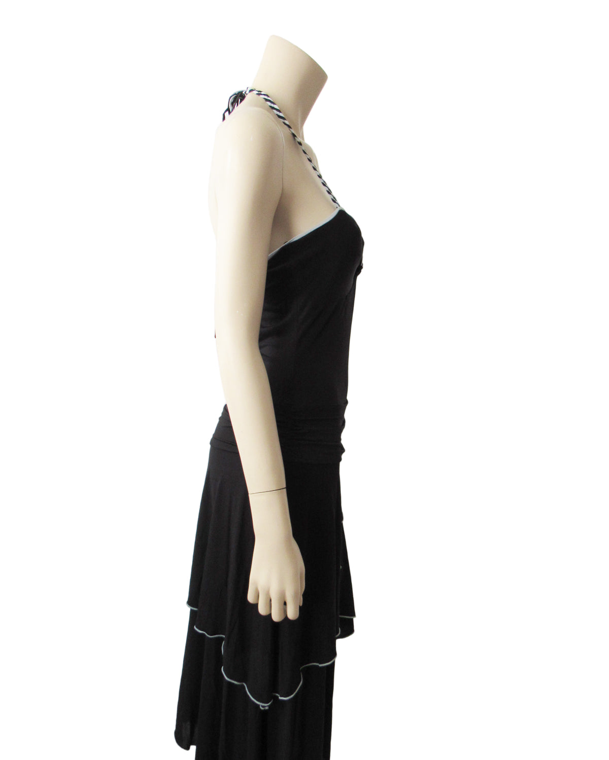 BCBGMaxazria Braided Halter Low High Trim Tierre Cocktail Sweetheart Dress