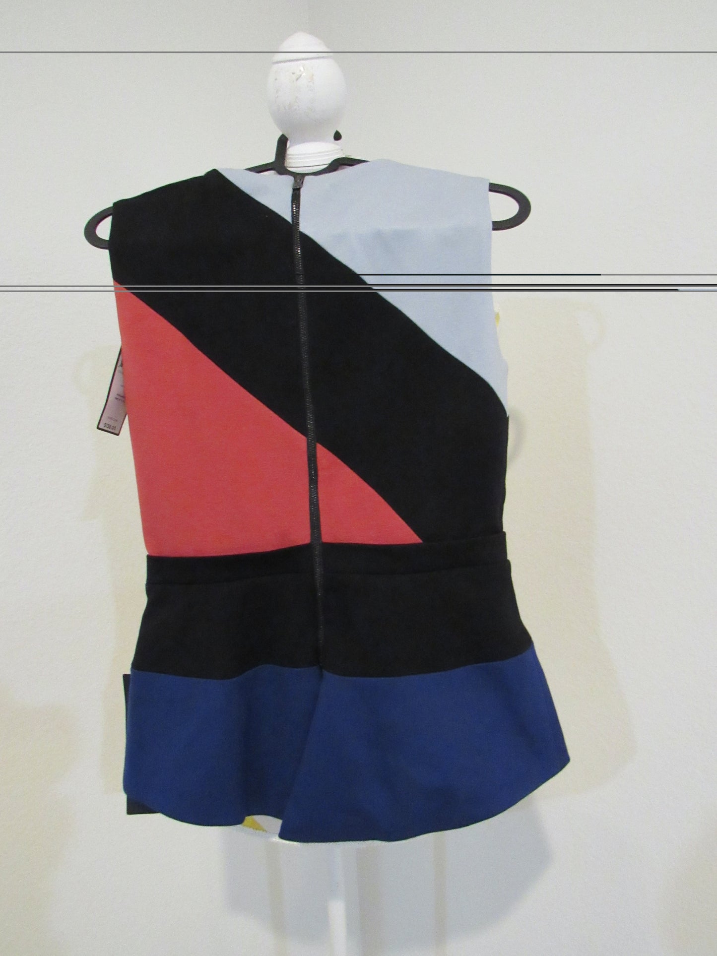 BCBGMAXAZRIA Nataliah Black Comb Sleeveless Top Blouse