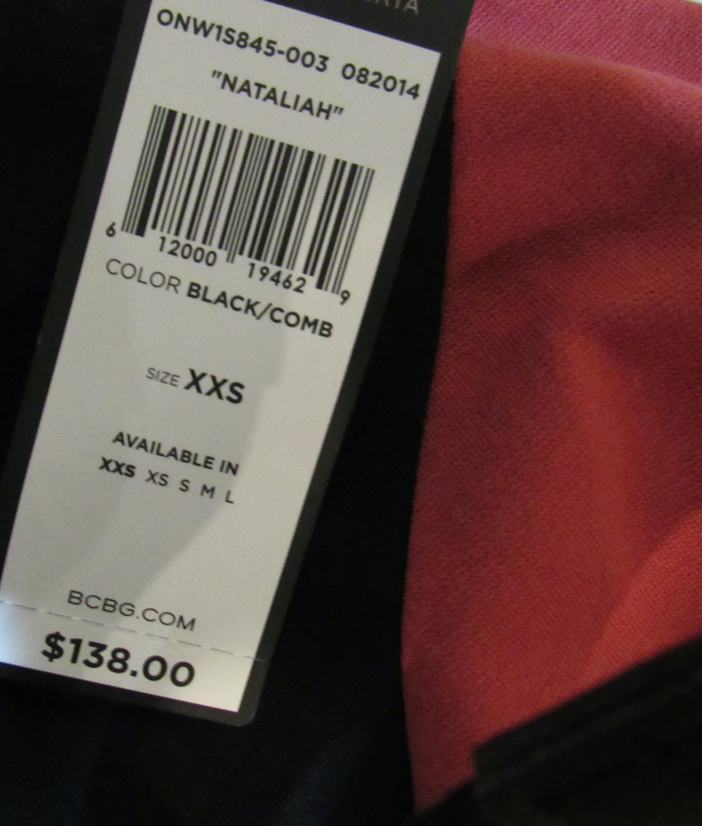 BCBGMAXAZRIA Nataliah Black Comb Sleeveless Top Blouse