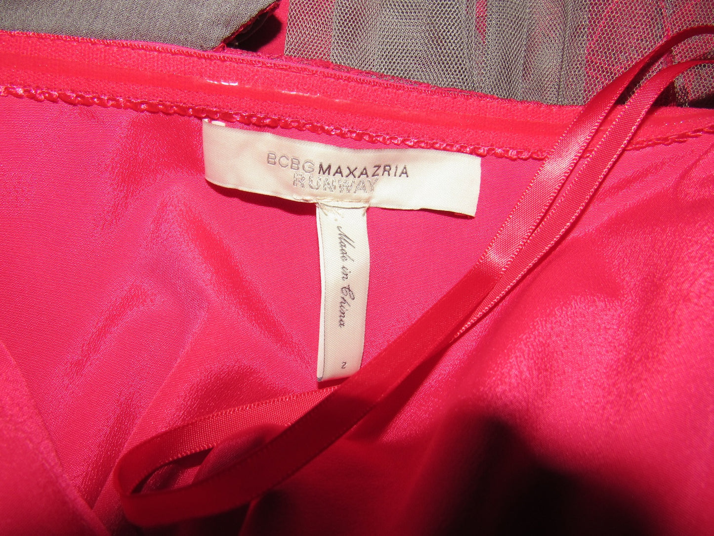 BCBGMAXZARIA One Shoulder Bow Embellishment Strap Cocktail Dress