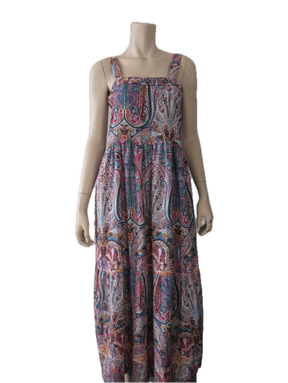 DEX Multi Color Parley Tier Strap Summer Maxi Dress