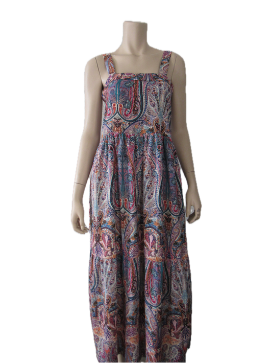 DEX Multi Color Parley Tier Strap Summer Maxi Dress
