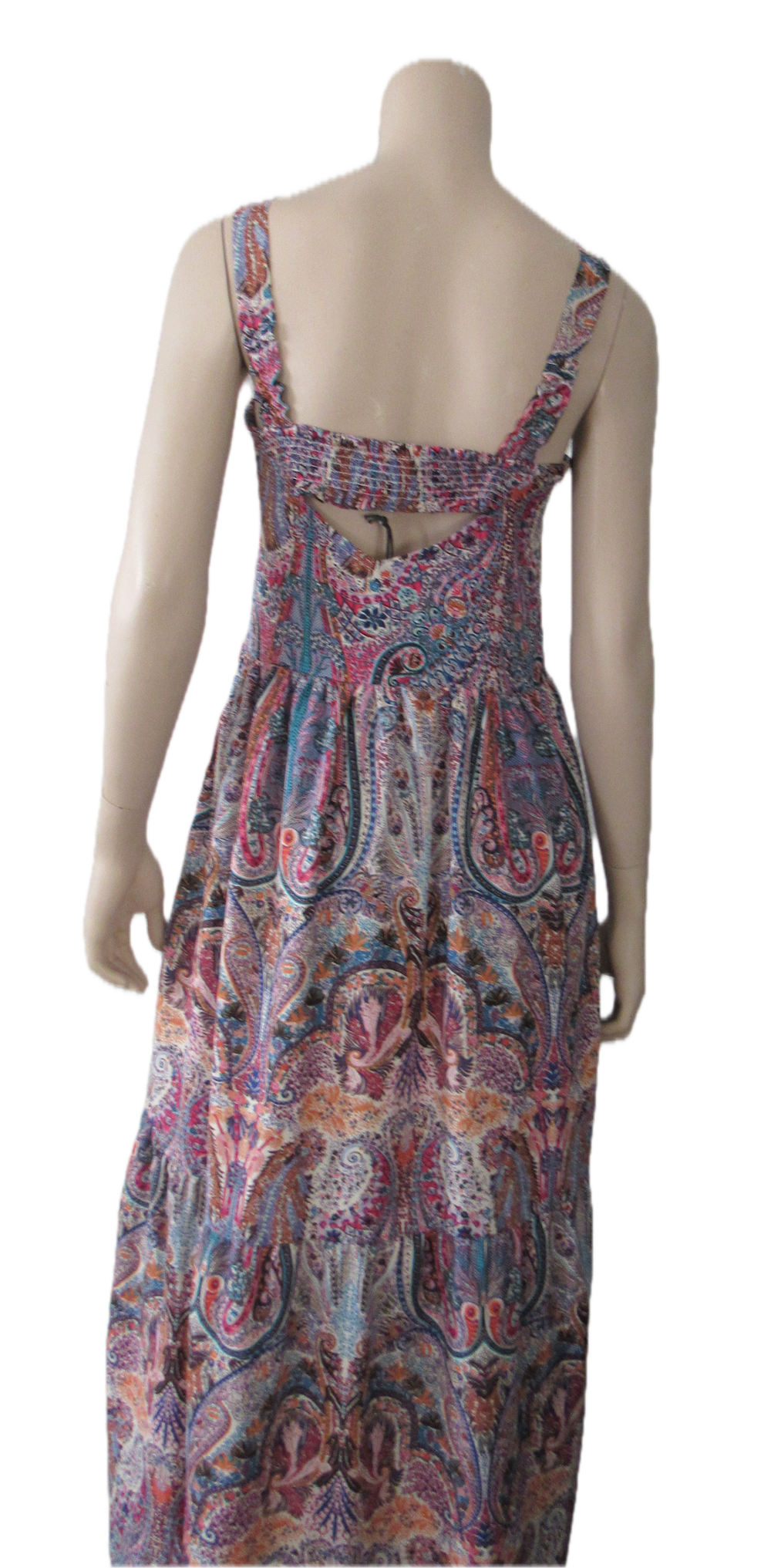 DEX Multi Color Parley Tier Strap Summer Maxi Dress