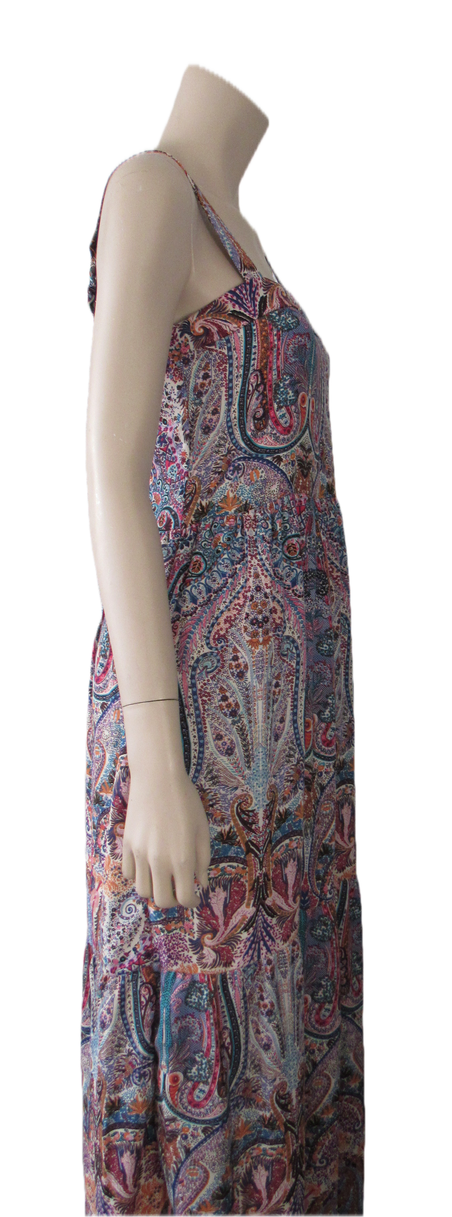 DEX Multi Color Parley Tier Strap Summer Maxi Dress