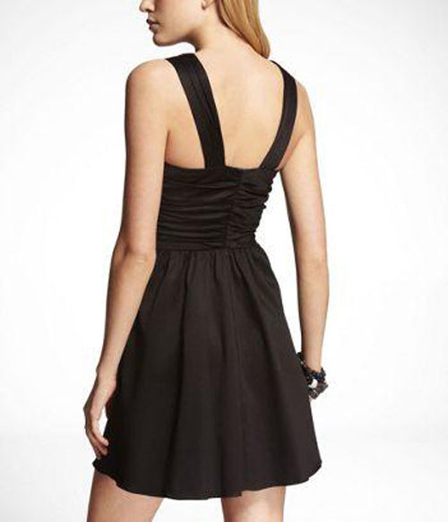 EXPRESS Pleated Burgundy Empire Cocktail Dess