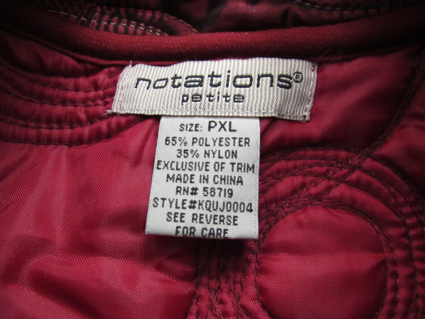 NOTATIONS Vintage Quilt Long Sleeve Button Down Champagne Women's Jacket Size PXL