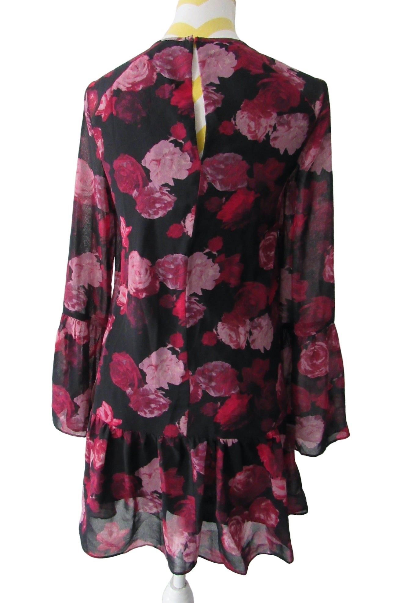 BCBGeneration Ruffle Dark Floral Dress XS