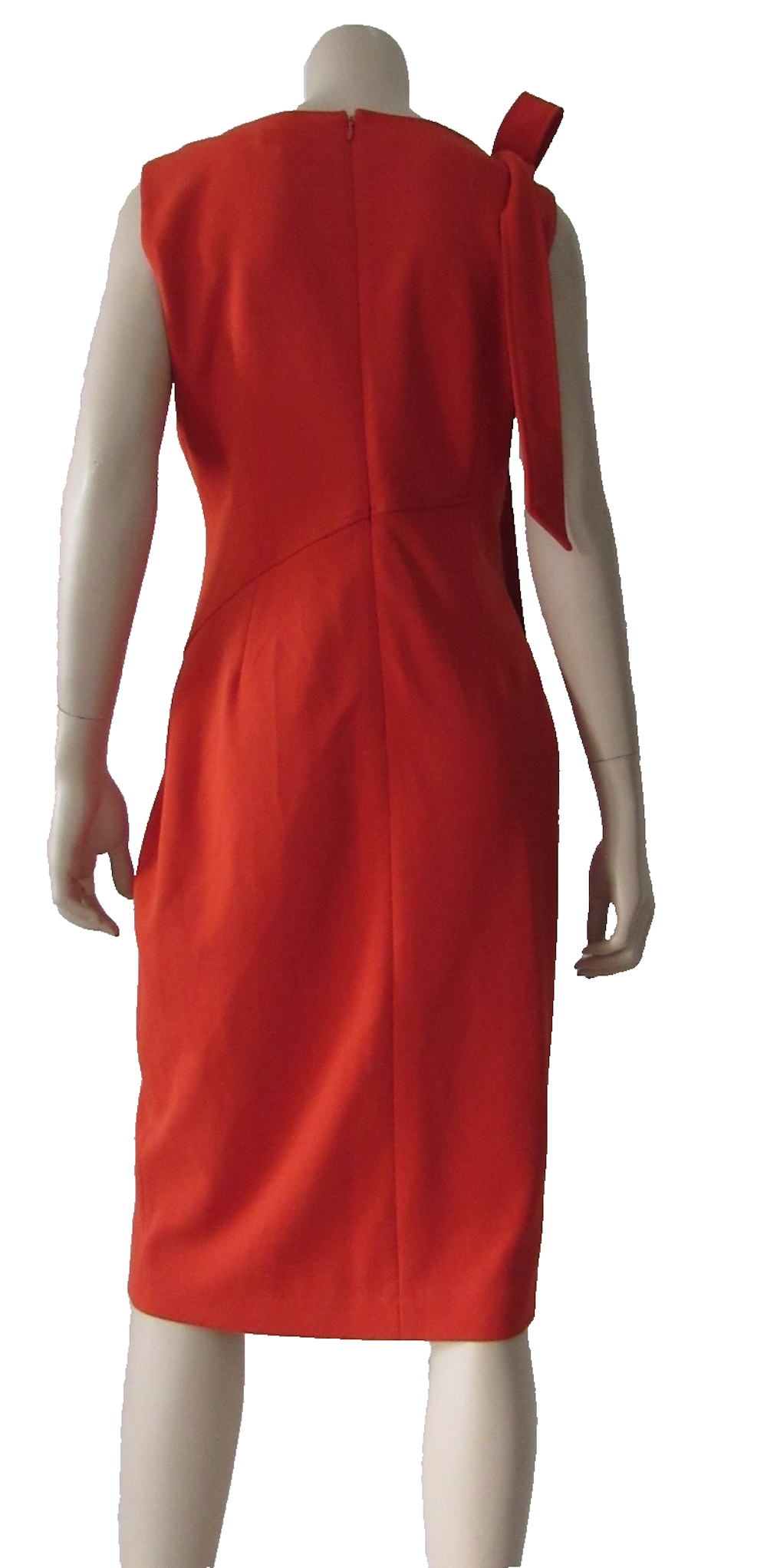 Calvin Klein Bow Neckline Split Sheath Bow Tie Shoulder Dress 12