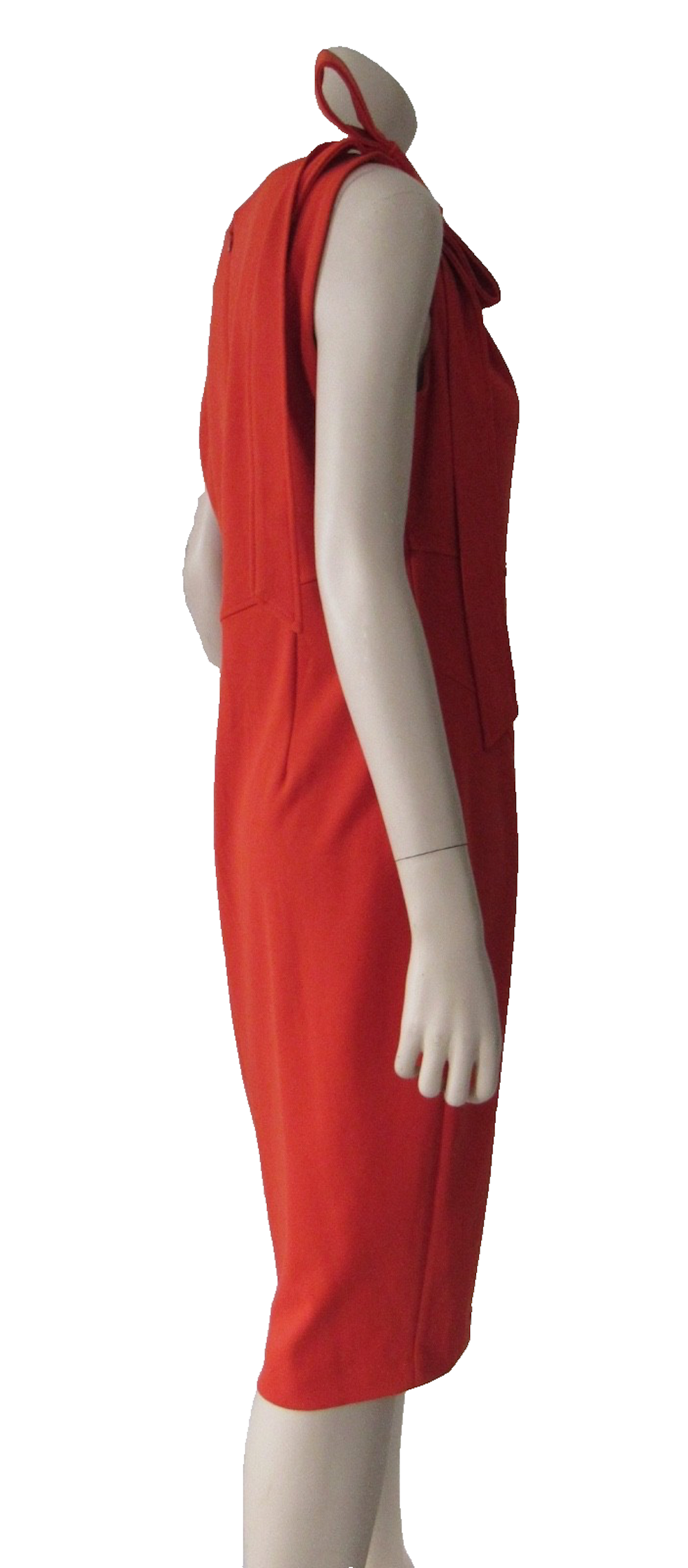 Calvin Klein Bow Neckline Split Sheath Bow Tie Shoulder Dress 12