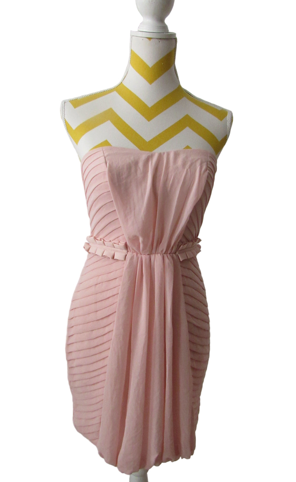 BCBGeneration Pleated Strapless Cocktail Night Out Dress